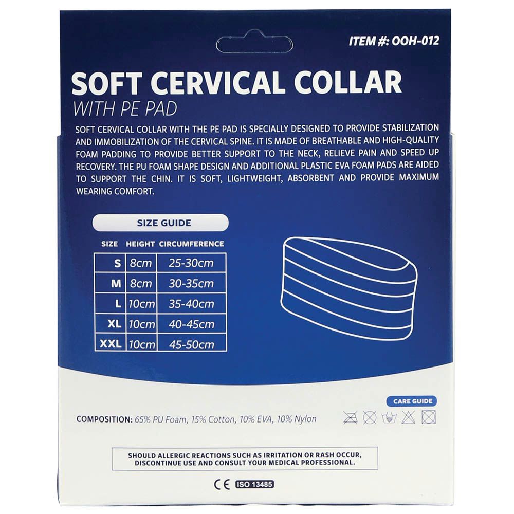 Olympa Soft Cervical Collar with PE Pad Beige Large OOH-012 - Easy Pharmacy LLC