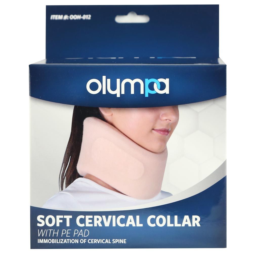 Olympa Soft Cervical Collar with PE Pad Beige Extra Extra Large OOH-012 - Easy Pharmacy LLC