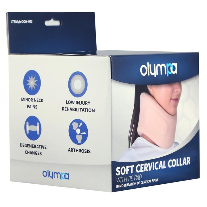 Olympa Soft Cervical Collar with PE Pad Beige Extra Extra Large OOH-012 - Easy Pharmacy LLC