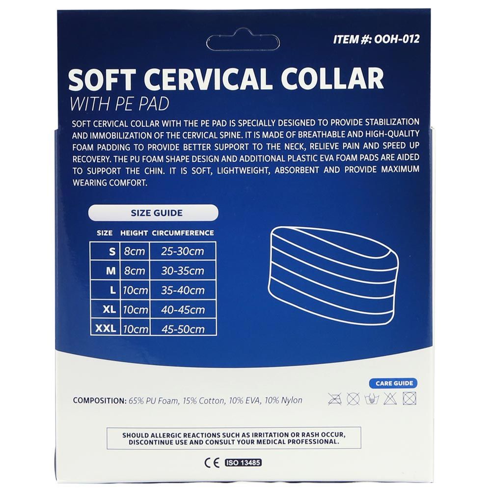 Olympa Soft Cervical Collar with PE Pad Beige Extra Extra Large OOH-012 - Easy Pharmacy LLC