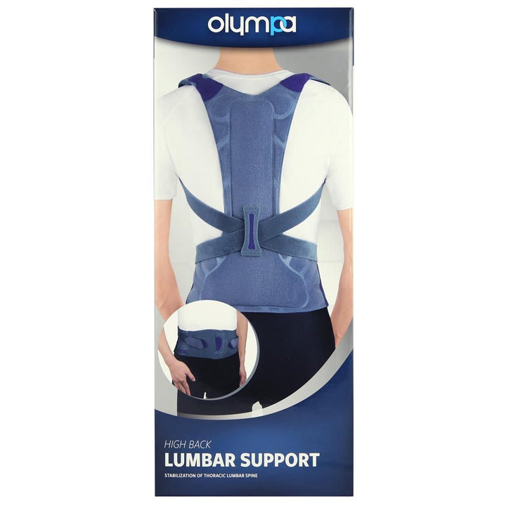 Olympa High Back Lumbar Support Grey Small/Medium OOH-111 - Easy Pharmacy LLC