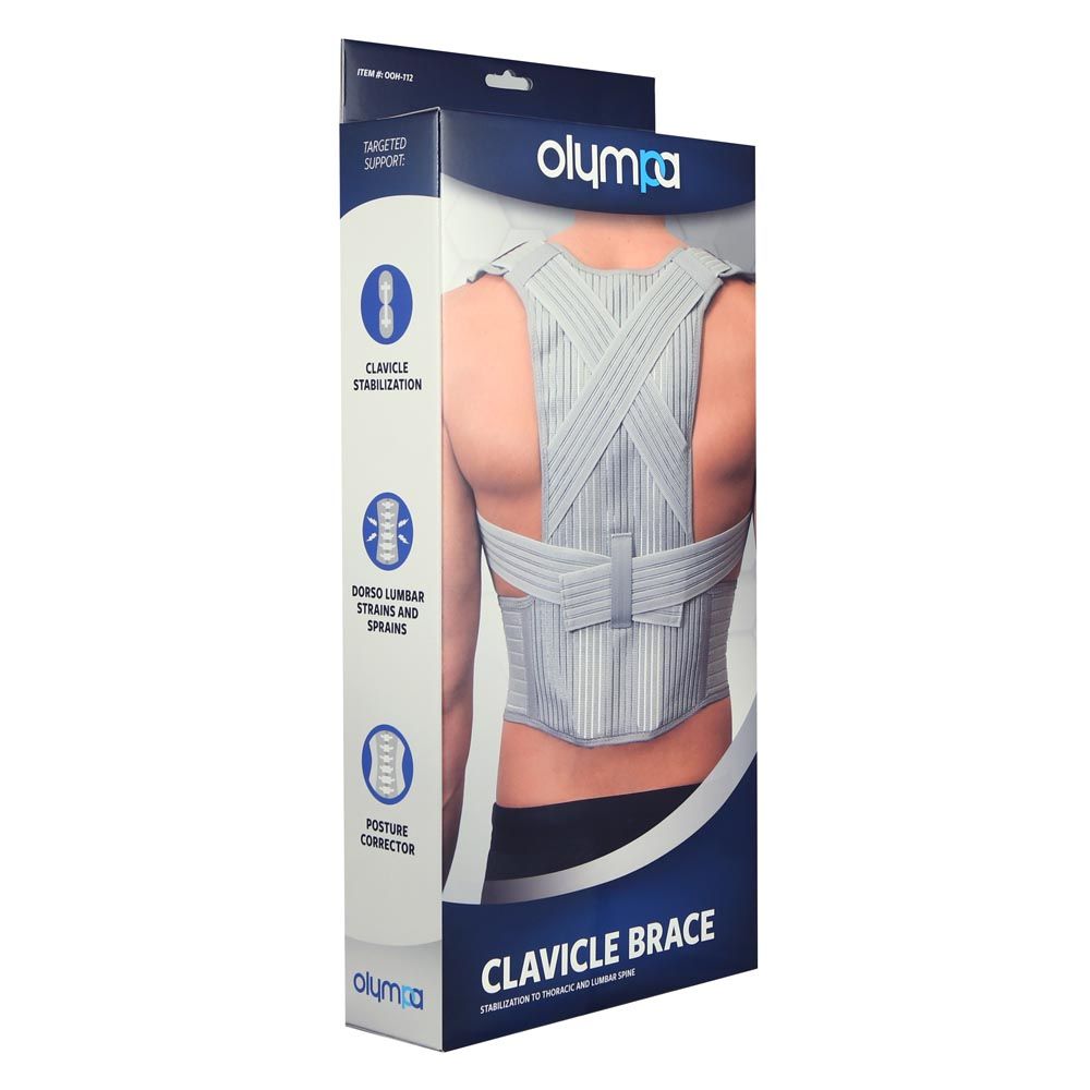 Olympa Clavicle Brace Grey Large/Extra Large OOH-112 - Easy Pharmacy LLC