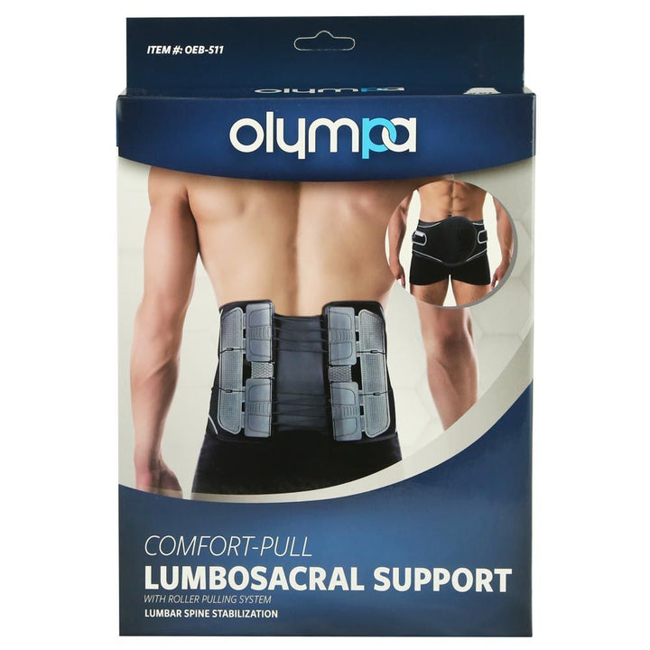 Olympa Comfort Pull Lumbo-Sacral Support Black Small/Medium OEB-511 - Easy Pharmacy LLC
