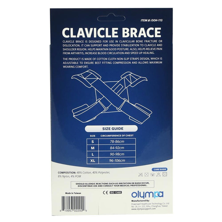 Olympa Clavicle Brace White Extra Large OOH-113 - Easy Pharmacy LLC