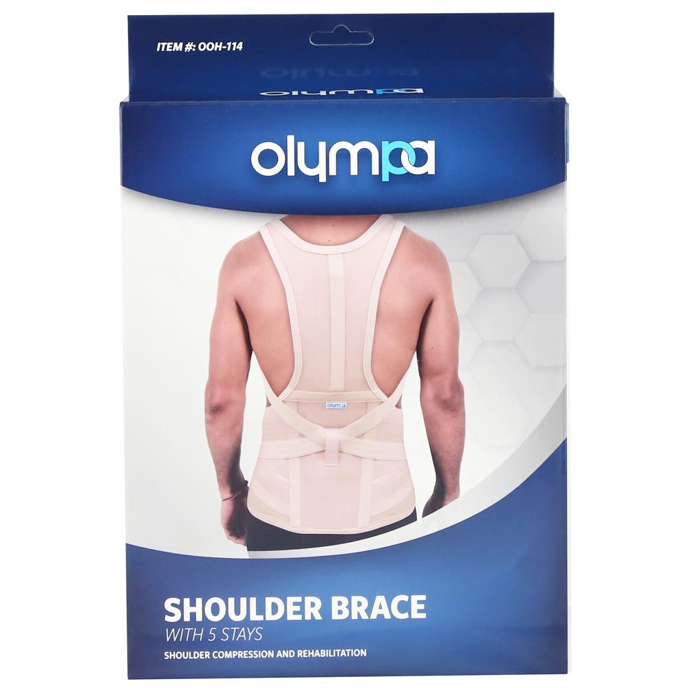 Olympa Shoulder Brace with 5 Stays Beige Large OOH-114 - Easy Pharmacy LLC