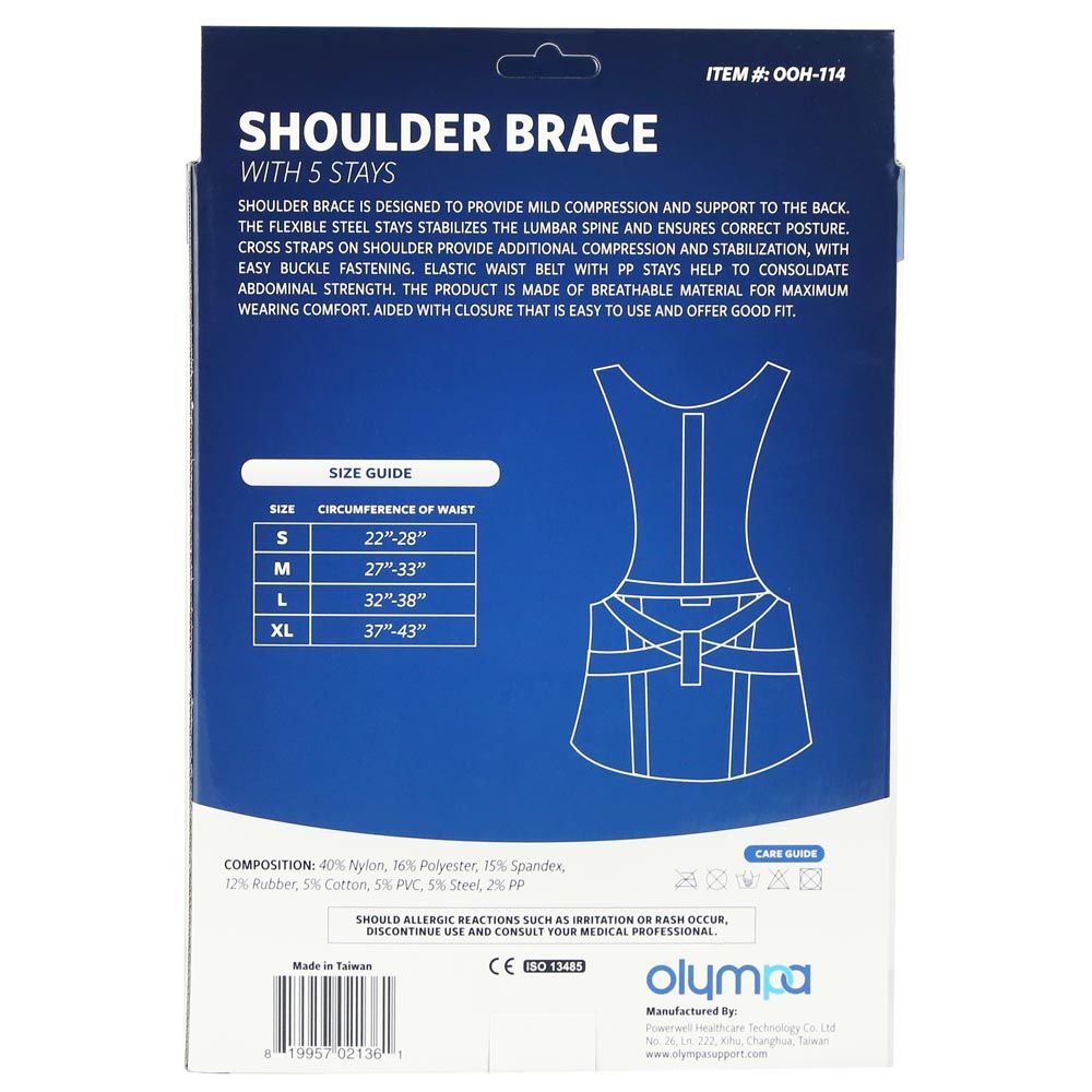 Olympa Shoulder Brace with 5 Stays Beige Extra Large OOH-114 - Easy Pharmacy LLC
