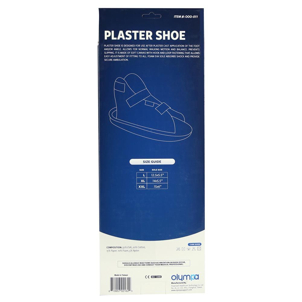 Olympa Plaster Shoe Blue Small OOO-011 - Easy Pharmacy LLC