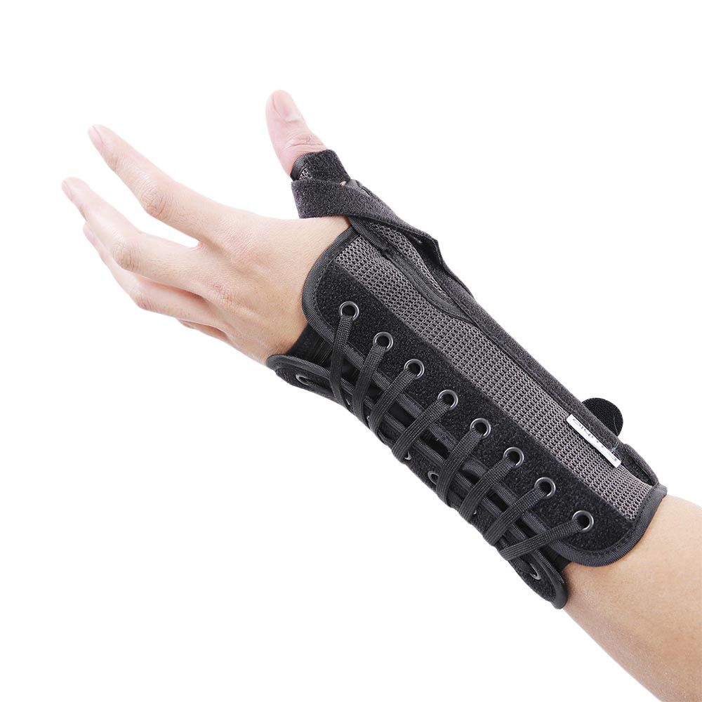 Olympa Wrist & Thumb Brace with Stay Left Grey-Black Extra Large OEH-411 - Easy Pharmacy LLC