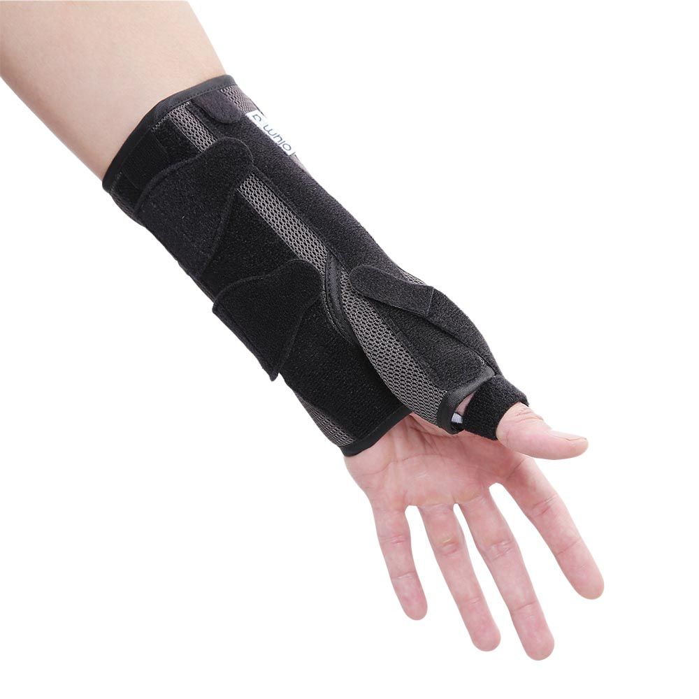 Olympa Wrist & Thumb Brace with Stay Left Grey-Black Extra Large OEH-411 - Easy Pharmacy LLC
