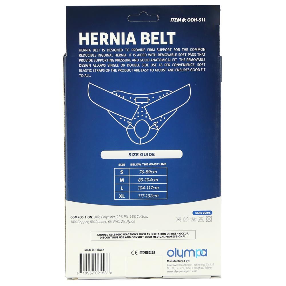 Olympa Hernia Belt White Large OOH-511 - Easy Pharmacy LLC