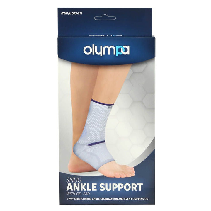 Olympa Snug Ankle Support with Gel Pad Cool Grey XXL - Easy Pharmacy LLC