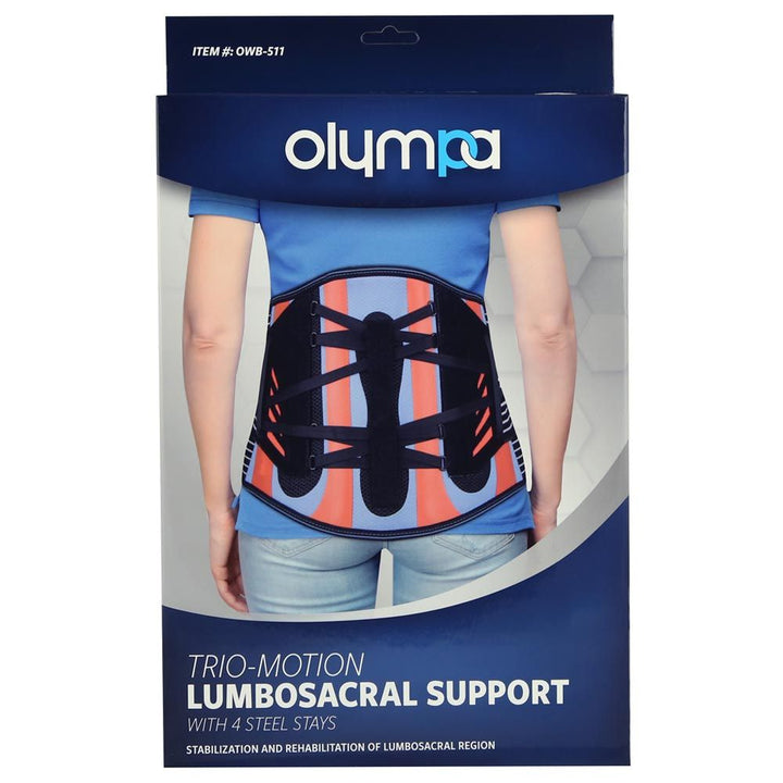 Olympa Trio Motion Lumbar Support with 4 steel stays 9.5 Small OWB-511 - Easy Pharmacy LLC