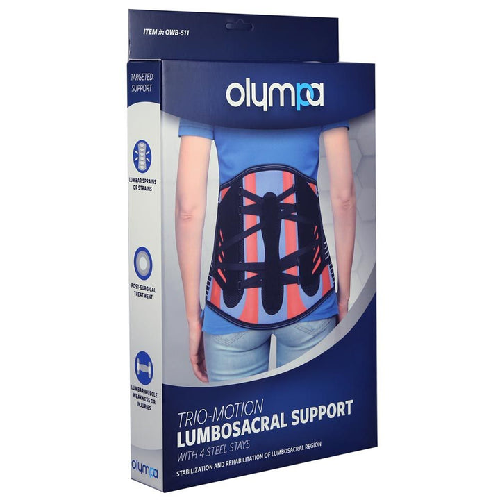 Olympa Trio Motion Lumbar Support with 4 steel stays 9.5 Small OWB-511 - Easy Pharmacy LLC