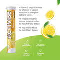 Activise Calcium + Vitamin C Lemon Flavor Effervescent Tablets For Bone & Immune Health, Pack of 13's