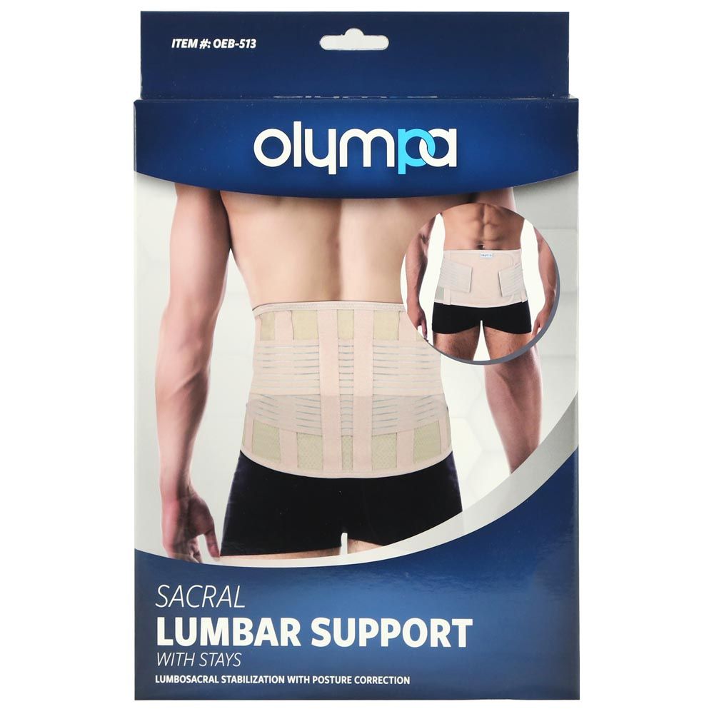 Olympa Sacral Lumbar Support with Stays Beige Extra Extra Large OEB-513 - Easy Pharmacy LLC