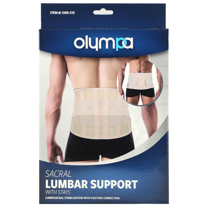 Olympa Sacral Lumbar Support with Stays Beige Extra Extra Large OEB-513 - Easy Pharmacy LLC