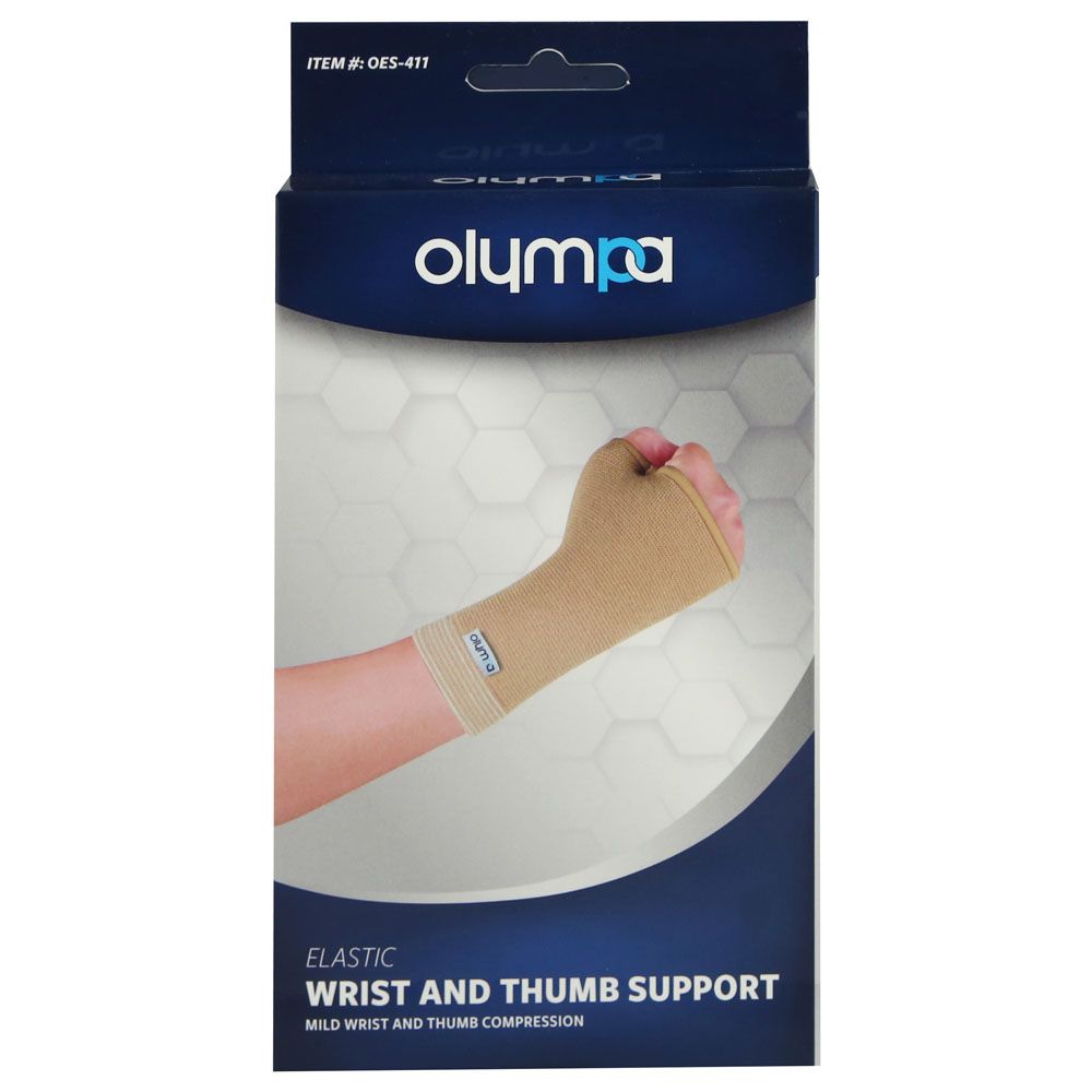 Olympa Elastic Wrist & Thumb Support Beige Medium OES-411 - Easy Pharmacy LLC