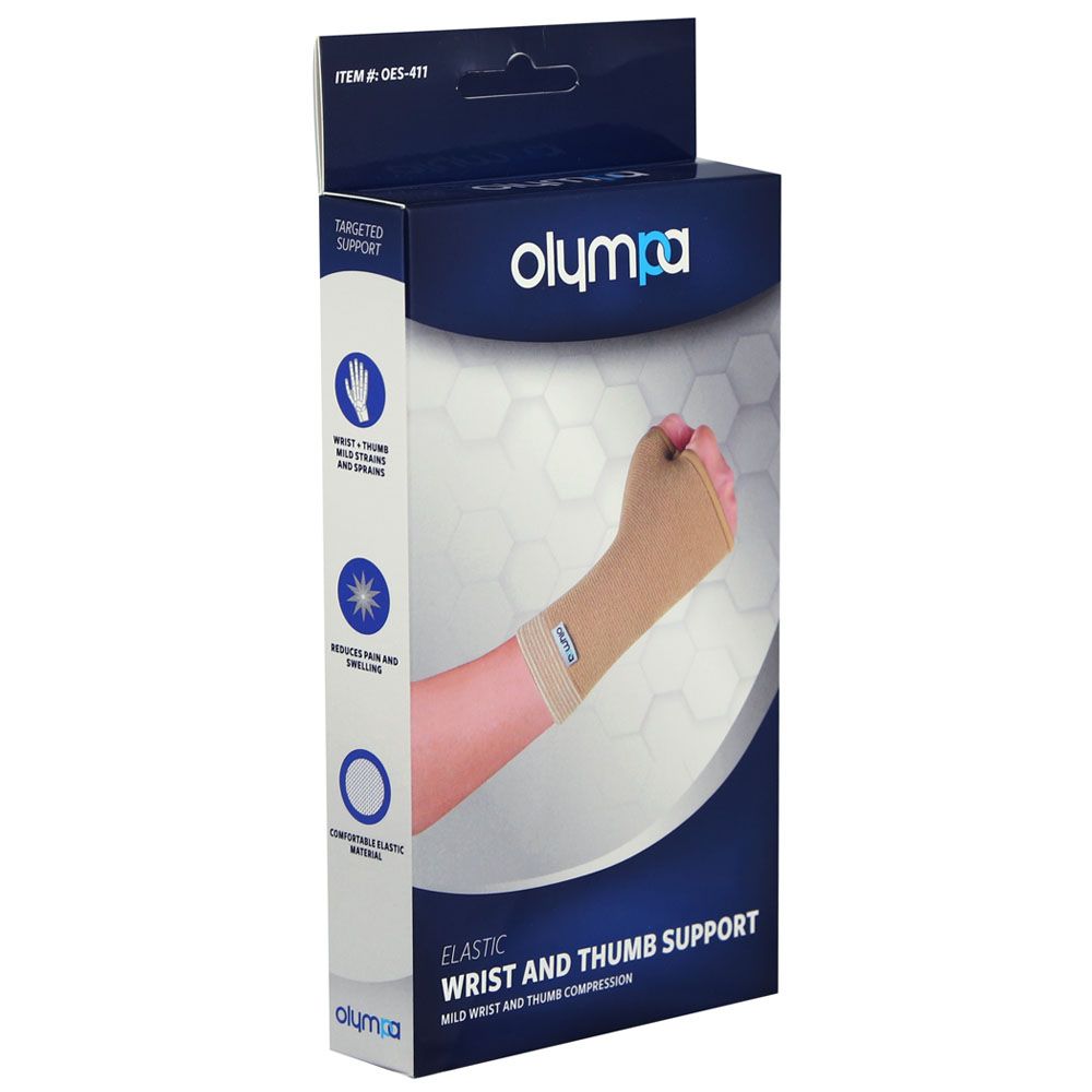 Olympa Elastic Wrist & Thumb Support Beige Medium OES-411 - Easy Pharmacy LLC