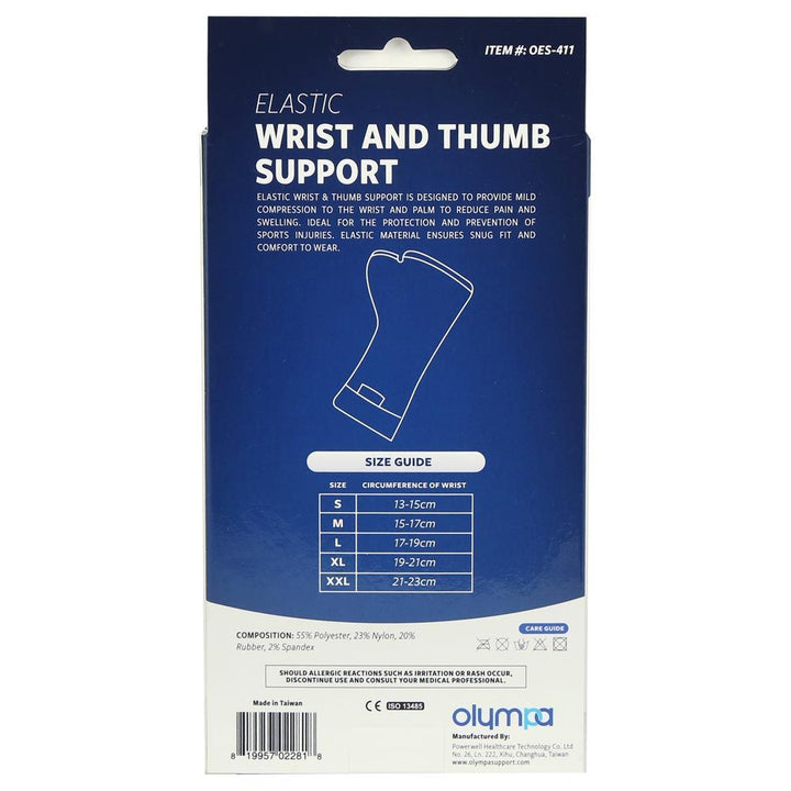 Olympa Elastic Wrist & Thumb Support Beige Medium OES-411 - Easy Pharmacy LLC