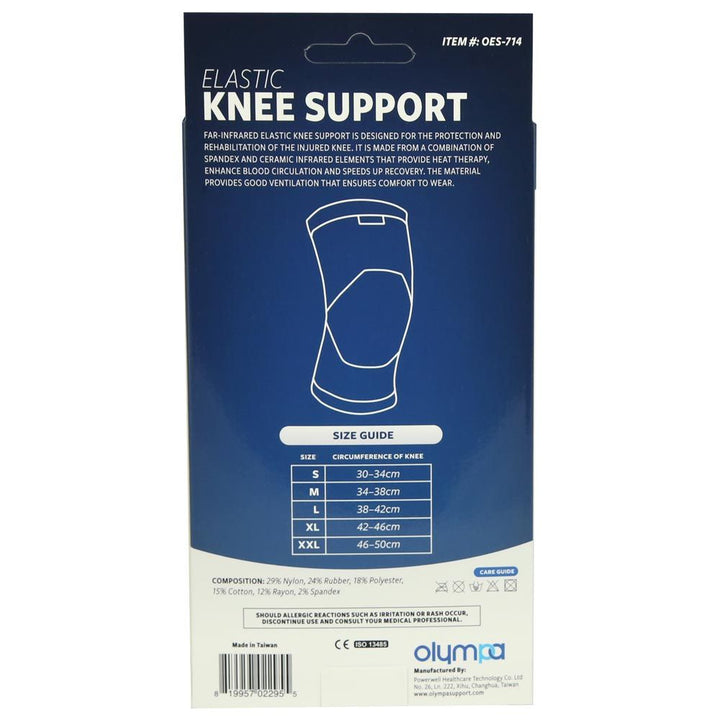 Olympa Elastic Knee Support Beige Large OES-714 - Easy Pharmacy LLC