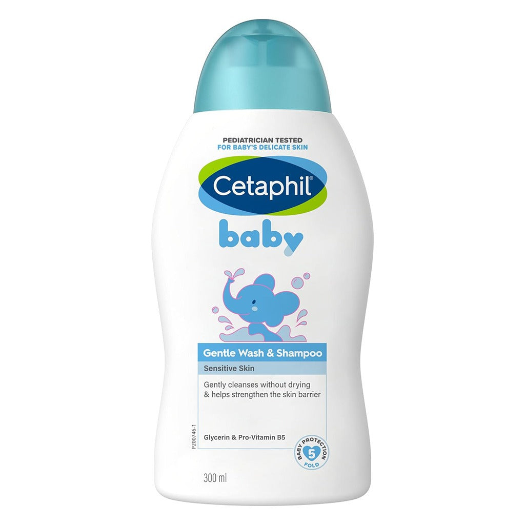 Cetaphil Baby Gentle Tear Free Wash & Shampoo For Sensitive Body And Hair, Unscented, 300ml - Easy Pharmacy LLC