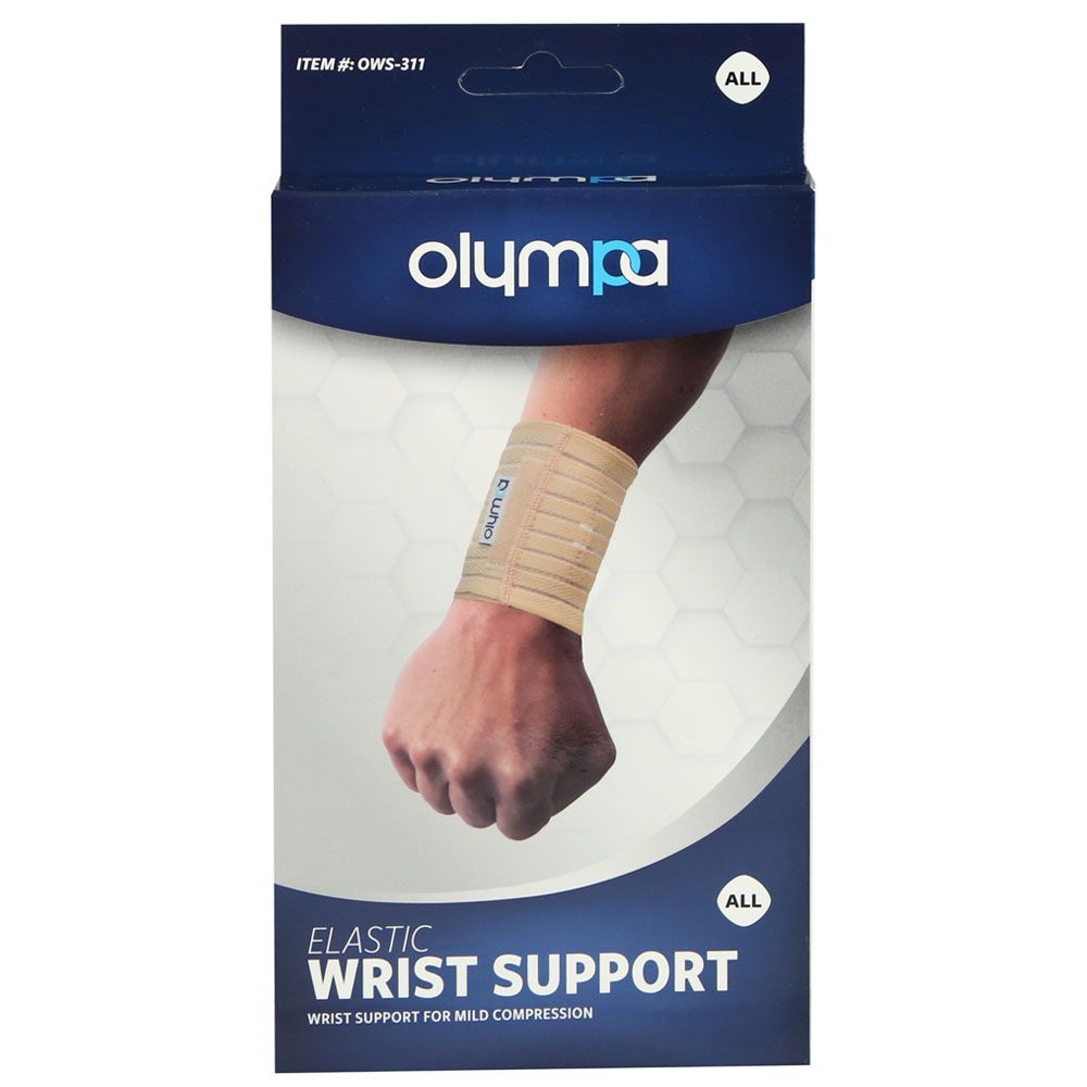 Olympa Elastic Wrist Support with Velcro Beige One Size OWS-311 - Easy Pharmacy LLC