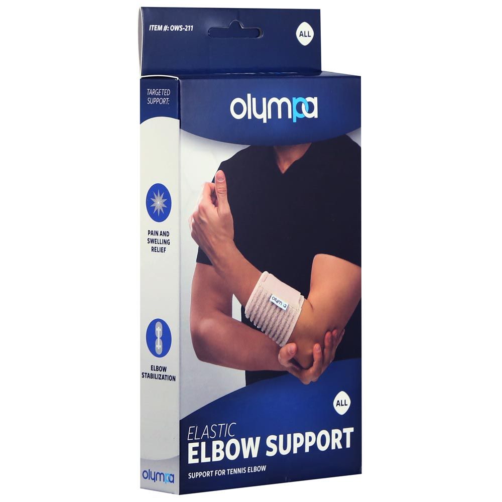 Olympa Elastic Elbow Support Beige One Size OWS-211 - Easy Pharmacy LLC