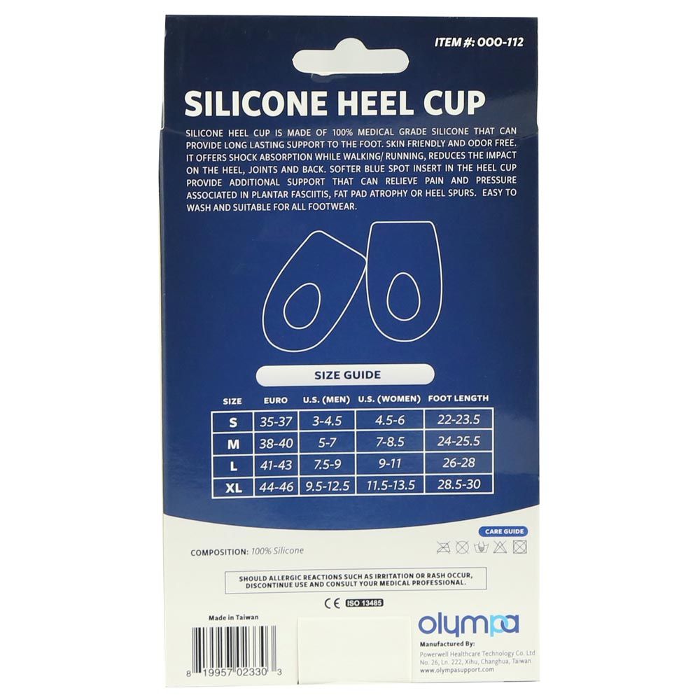 Olympa Silicone Heel Cup Large OOO-112 - Easy Pharmacy LLC