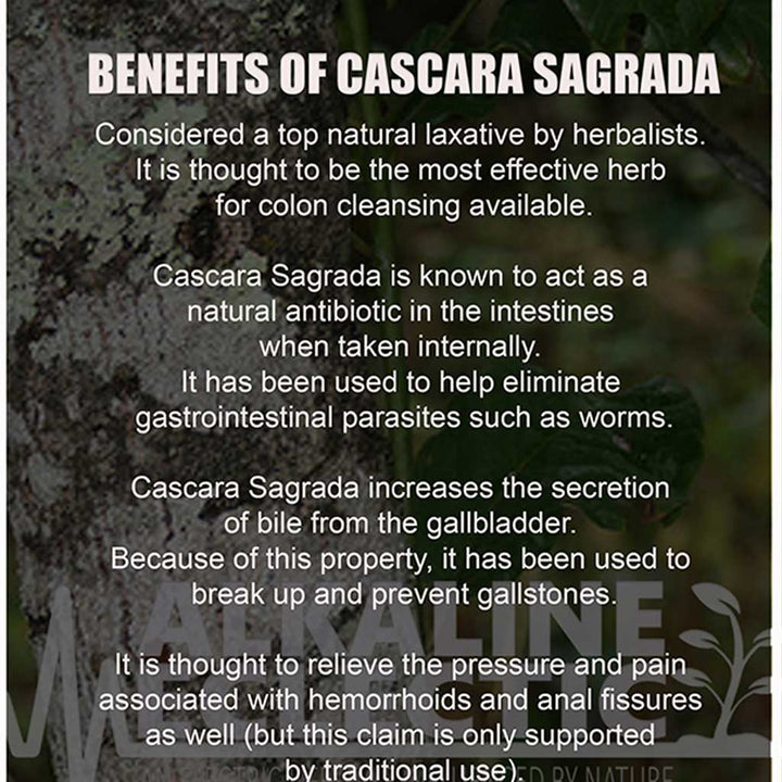 Nature's Answer Cascara Sagrada Bark 850 mg Vegetarian Capsules 90's - Easy Pharmacy LLC