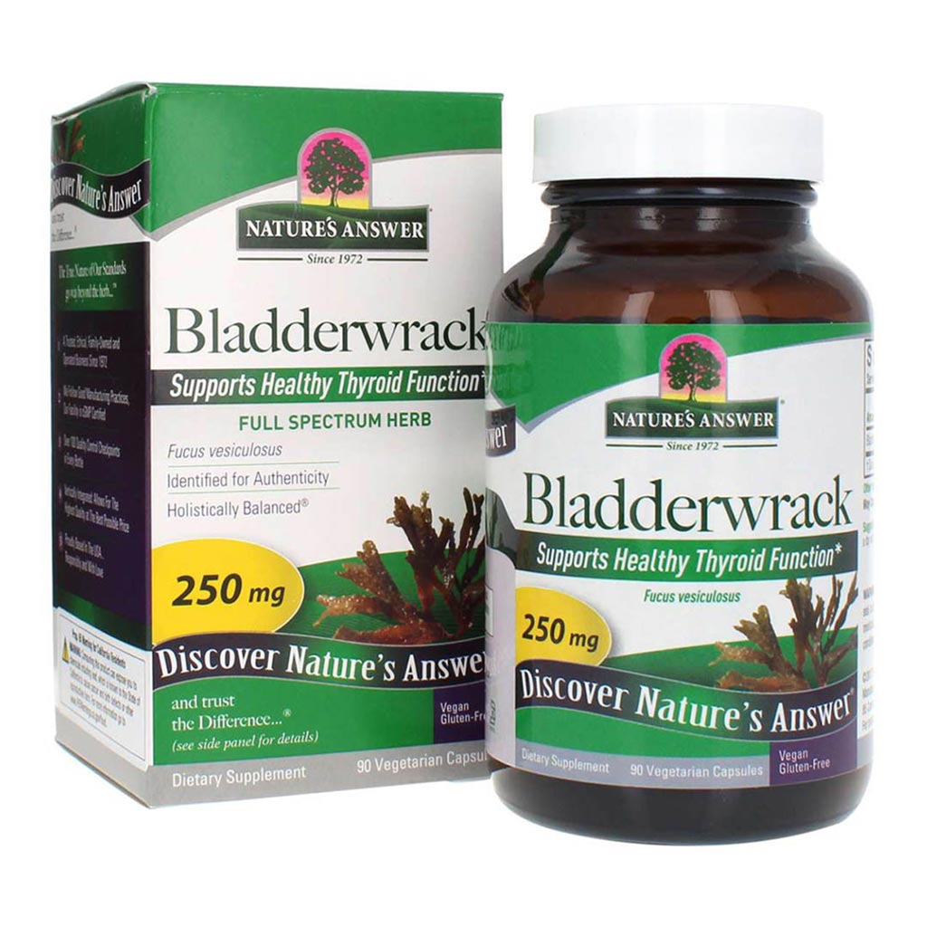 Nature's Answer Bladderwrack 250 mg Vegetarian Capsules 90's - Easy Pharmacy LLC