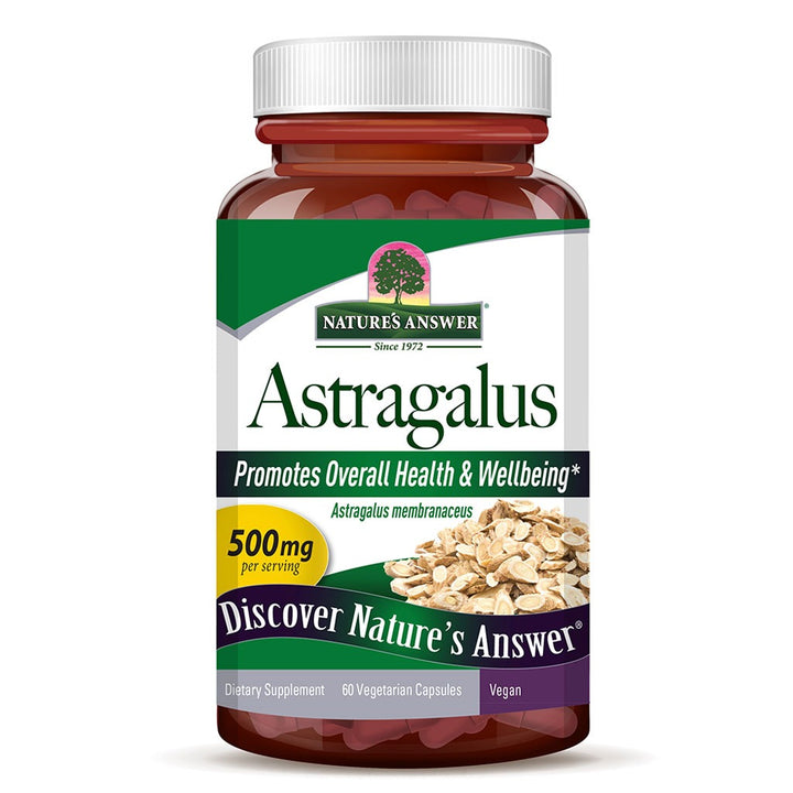 Nature's Answer Astragalus Root 500 mg Standardized Vegetarian Capsules 60's - Easy Pharmacy LLC