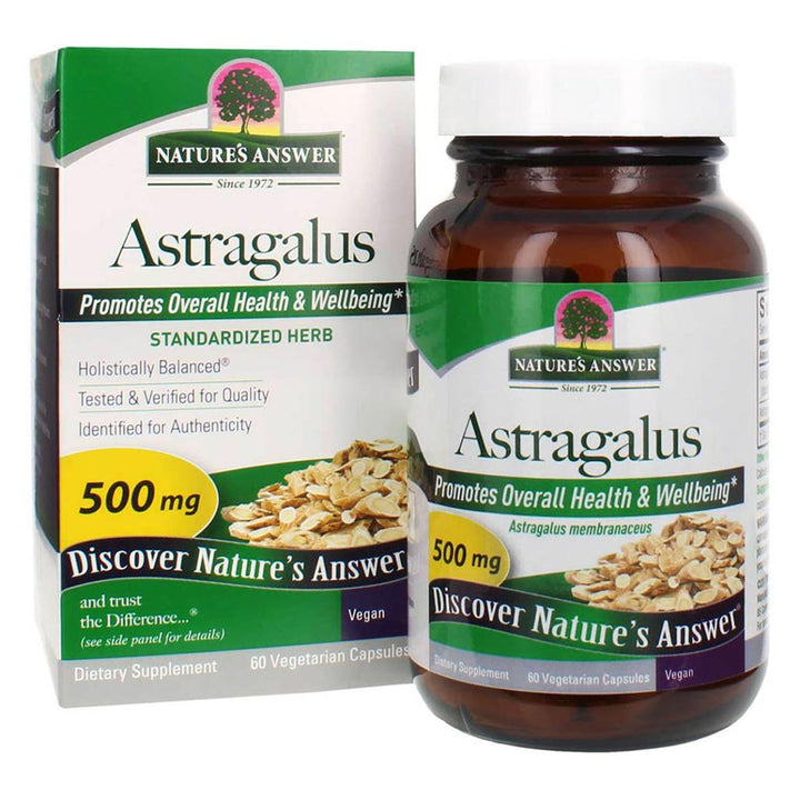 Nature's Answer Astragalus Root 500 mg Standardized Vegetarian Capsules 60's - Easy Pharmacy LLC