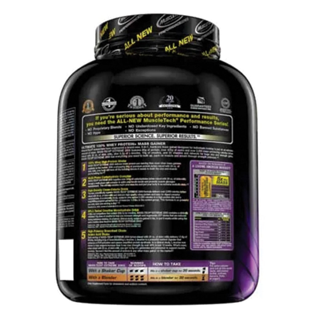 MuscleTech Mass Tech Extreme 2000 Whey Protein + Mass Gainer Vanilla Milkshake 7 Lbs - Easy Pharmacy LLC