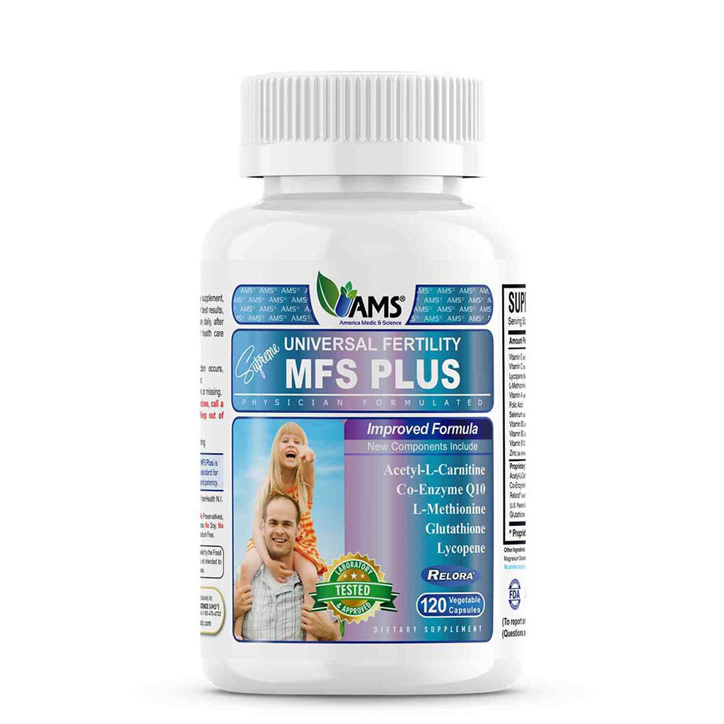 AMS MFS Plus Vegetable Capsules To Increase Male Fertility, Pack of 120's - Easy Pharmacy LLC