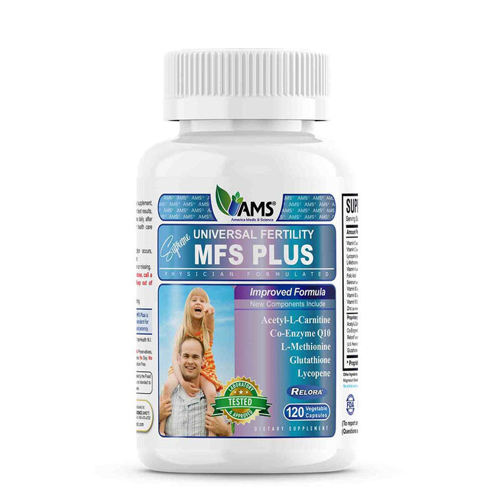 AMS MFS Plus Vegetable Capsules To Increase Male Fertility, Pack of 120's - Easy Pharmacy LLC