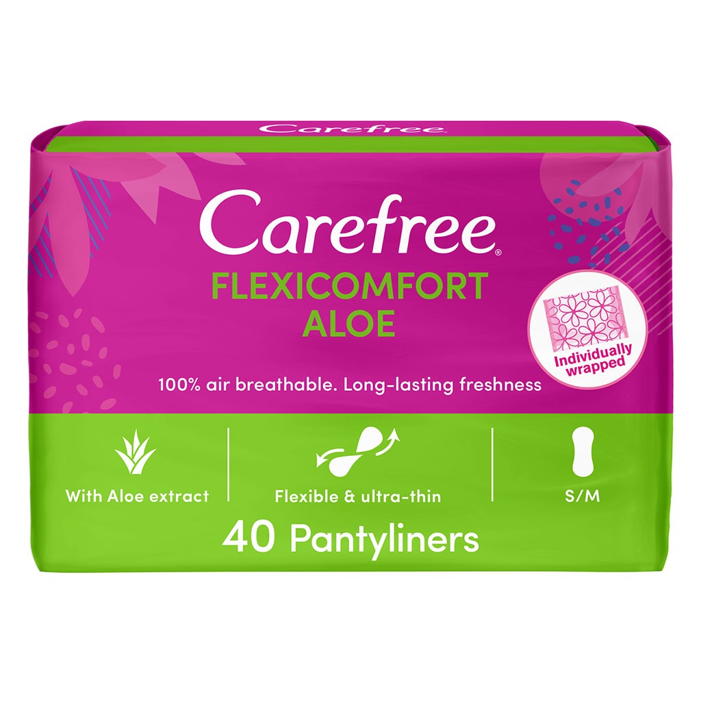 Carefree FlexiComfort Breathable Ultra-Thin Panty Liners With Aloe Extract, Pack of 40's - Easy Pharmacy LLC