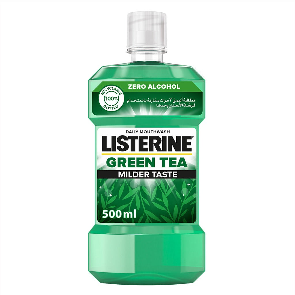 Listerine Zero Alcohol Milder Taste Green Tea Mouthwash 500ml - Easy Pharmacy LLC