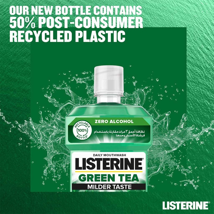 Listerine Zero Alcohol Milder Taste Green Tea Mouthwash 500ml - Easy Pharmacy LLC