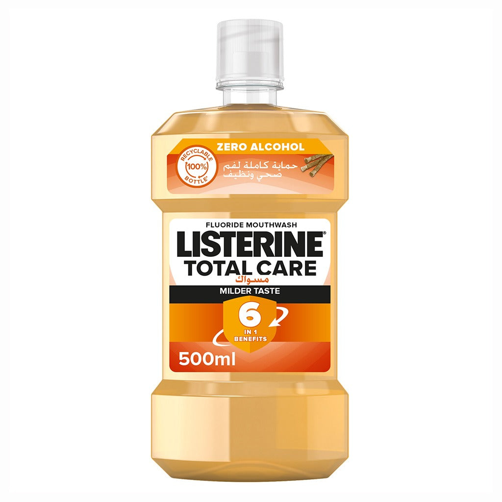 Listerine Total Care Milder Miswak Taste Fluoride Mouthwash 250ml - Easy Pharmacy LLC