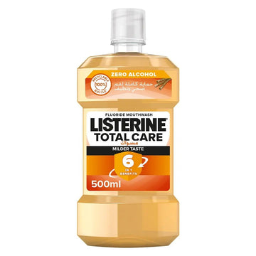 Listerine Total Care Milder Miswak Taste Fluoride Mouthwash 500ml