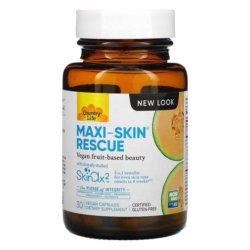 Country Life Maxi-Skin® Rescue Antioxidant Vegicapsules For Spots & Imperfections, Pack of 30's - Easy Pharmacy LLC