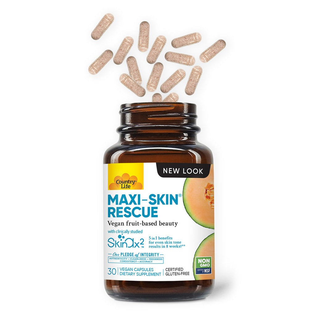 Country Life Maxi-Skin® Rescue Antioxidant Vegicapsules For Spots & Imperfections, Pack of 30's - Easy Pharmacy LLC