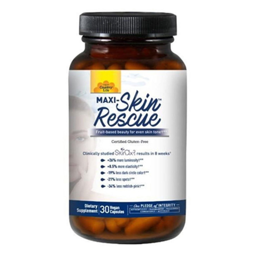 Country Life Maxi-Skin® Rescue Antioxidant Vegicapsules For Spots & Imperfections, Pack of 30's - Easy Pharmacy LLC
