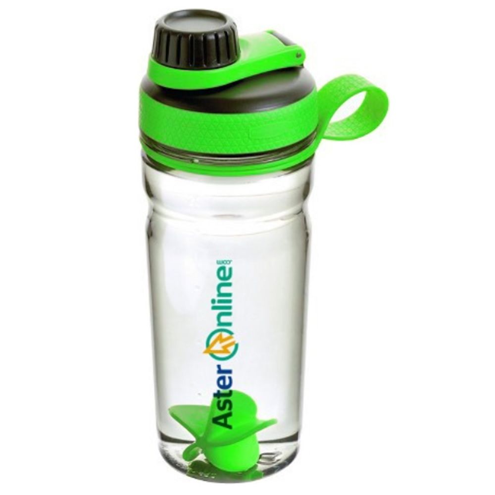 Aster Protein Shaker Bottle Green with Plastic Mixer 600 mL - Easy Pharmacy LLC