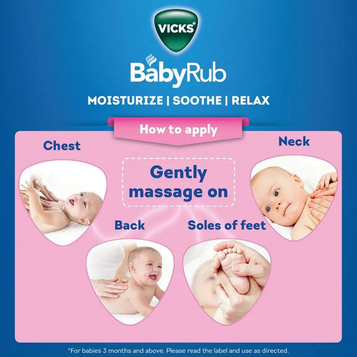 Vicks BabyRub Non-Medicated Soothing Ointment For 3+ Month Baby 50g - Easy Pharmacy LLC