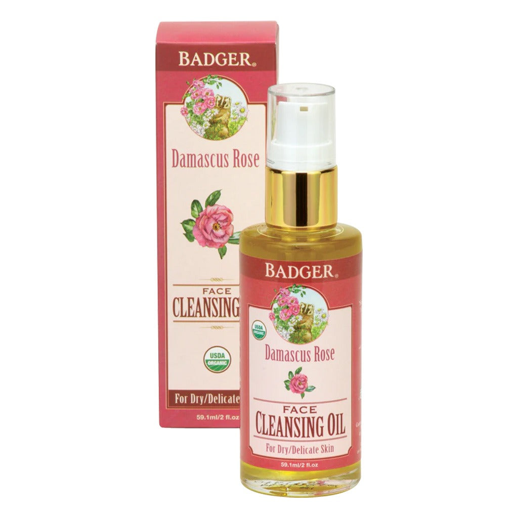 Badger Damascus Rose Face Cleansing Oil 59.1 mL - Easy Pharmacy LLC