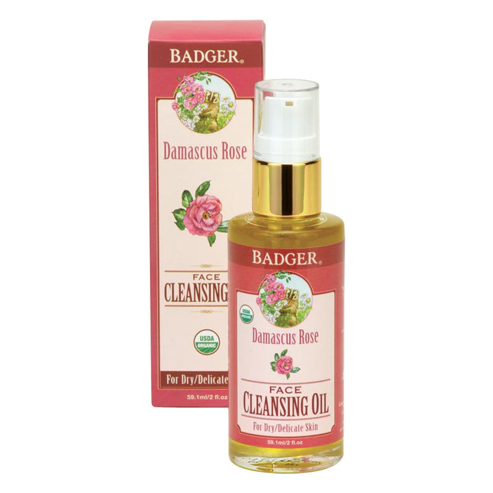 Badger Damascus Rose Face Cleansing Oil 59.1 mL - Easy Pharmacy LLC
