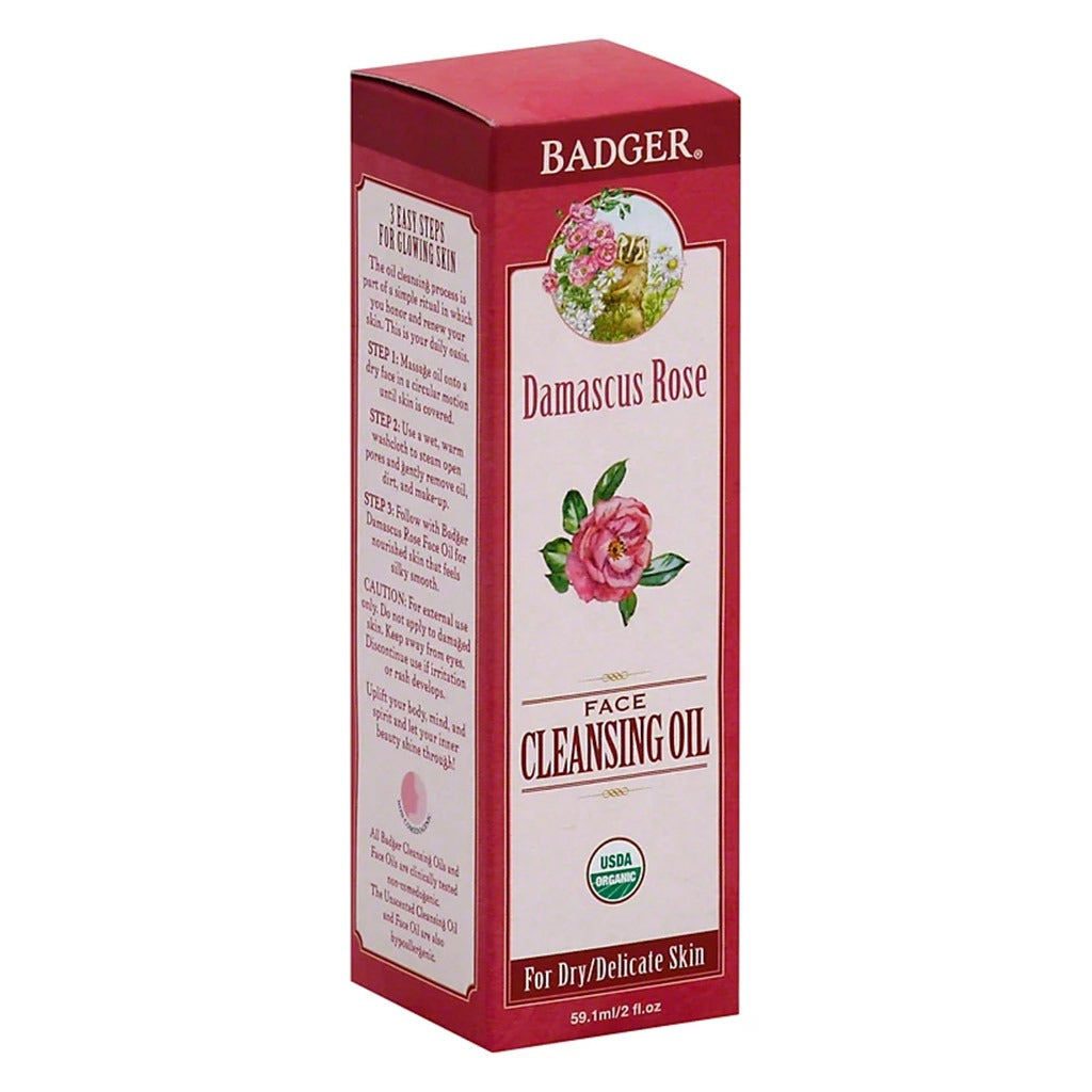 Badger Damascus Rose Face Cleansing Oil 59.1 mL - Easy Pharmacy LLC