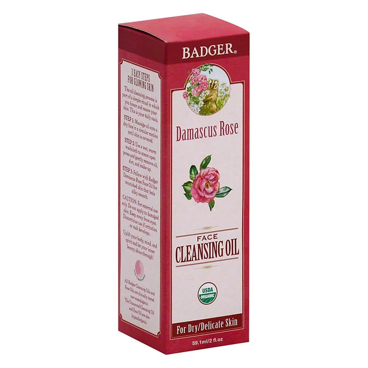 Badger Damascus Rose Face Cleansing Oil 59.1 mL - Easy Pharmacy LLC