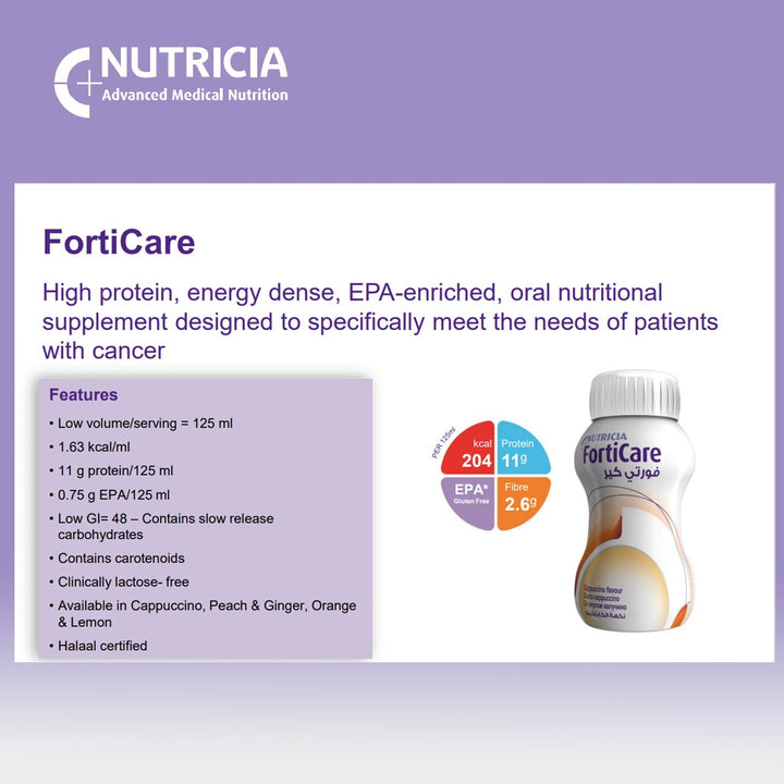 Nutricia Forticare RTD Peach & Ginger 125 mL 1's - Easy Pharmacy LLC